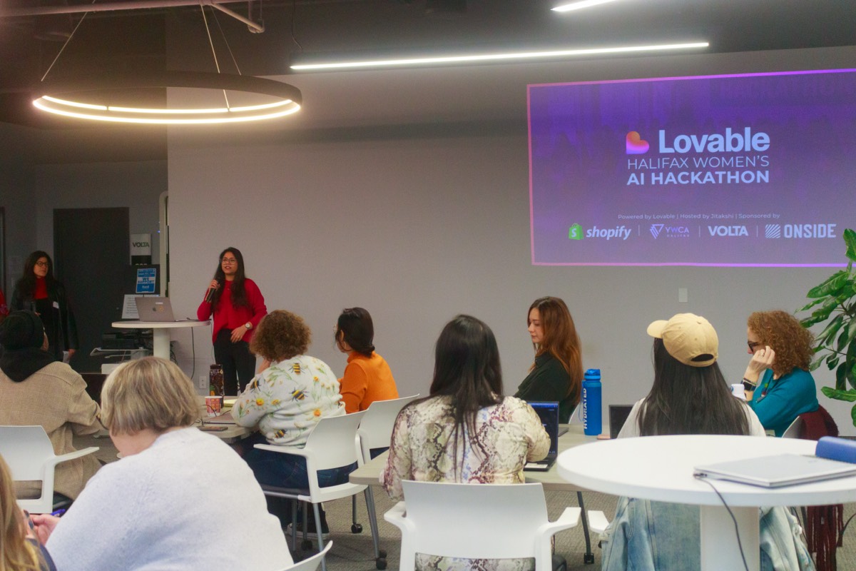 Opening keynote at the Lovable Halifax Women's AI Hackathon